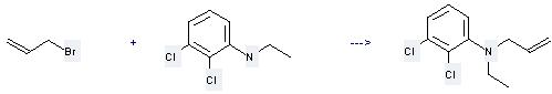 Benzenamine,2,3-dichloro-N-ethyl- can be used to produce allyl-(2,3-dichloro-phenyl)-ethyl-amine at the temperature of 80 °C